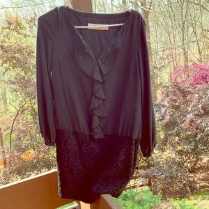 Midi back silk top dress